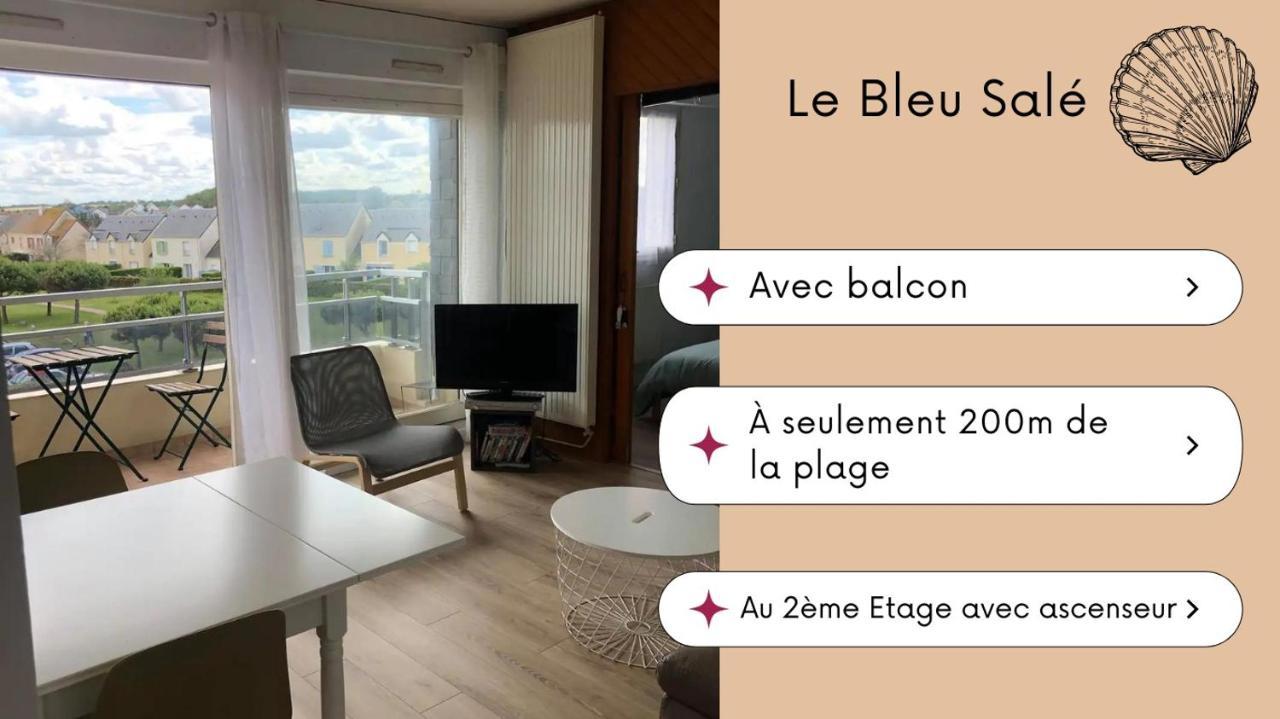 Bleu Sale - F2 Courseulles Avec Balcon Appartement Buitenkant foto
